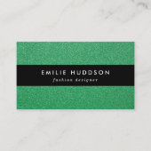 Groene glitter, sprankeling, glitterachtergrond visitekaartje (Voorkant)