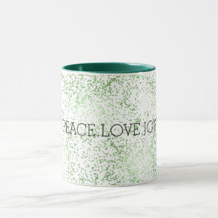 Groene Glitter Stippen Gouden Glans     Mok