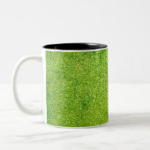 Groene glitter tweekleurige koffiemok (Links)