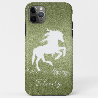 Groene Glitter Unicorn Hoesje-Mate iPhone Case