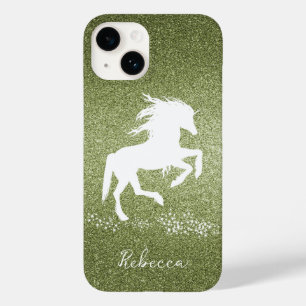 Groene Glitter Unicorn Hoesje-Mate iPhone Case