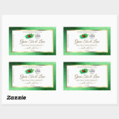 Groene Glitter White Product Labels Ladybug Logo (Vel)