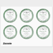 Groene Glitter White Product Labels Logo Diamonds (Vel)