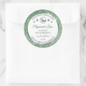Groene Glitter White Product Labels Logo Diamonds (Tas)