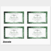 Groene Glitter White Product Labels Logo Diamonds (Vel)