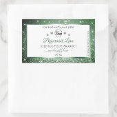Groene Glitter White Product Labels Logo Diamonds (Tas)