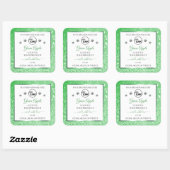 Groene Glitter White Product Labels Logo Diamonds (Vel)