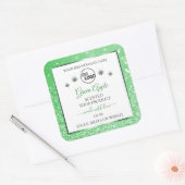Groene Glitter White Product Labels Logo Diamonds (Envelop)