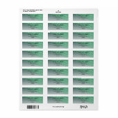 Groene glitters moderne verloop retouradres etiket (Full Sheet)