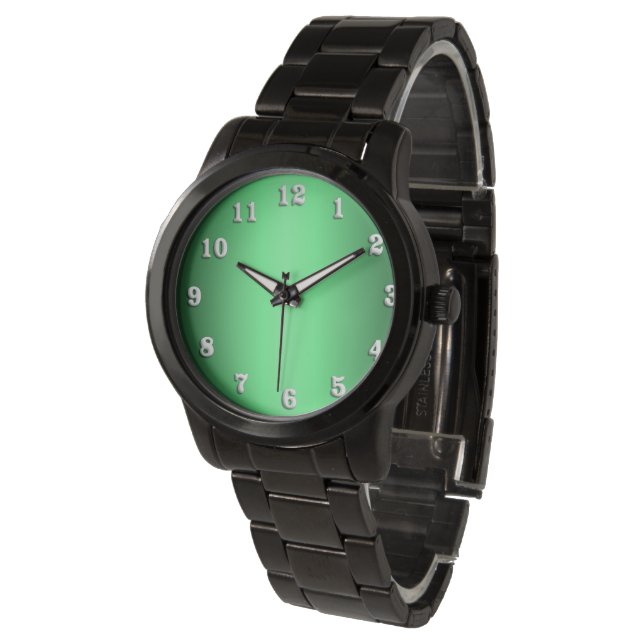 Groene gloed horloge (Gekanteld)