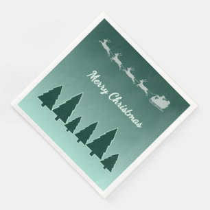 Groene Gloed Kerstmis Slaapmuts Evergreen Servet