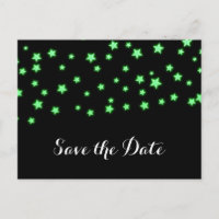 Groene Gloeiende Sterren Verjaardagsfeestje Save t