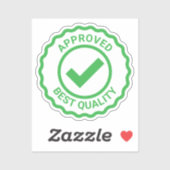 Groene goedkeuring verzegeling vinyl sticker met v (Vel)