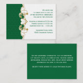 Groene, Gold, witte kaart met scrollbevestiging (Voorkant / Achterkant)