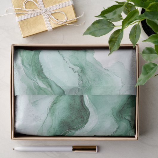 Groene Golf Abstracte Verjaardag Tissuepapier (Geschenk)