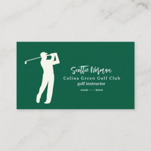 Groene Golf Club Instructeur Visitekaartje