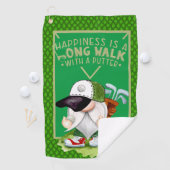 Groene Golf Gnome Golfhanddoek (Insitu)