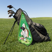 Groene Golf Gnome Golfhanddoek (Groen)