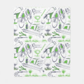 Groene Golf iconen patroon Fleece Deken (Voorkant)
