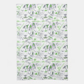 Groene Golf iconen patroon Theedoek (Verticaal)