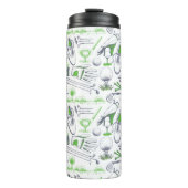 Groene Golf iconen patroon Thermosbeker (Voorkant)