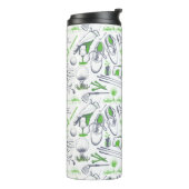 Groene Golf iconen patroon Thermosbeker (Gedraaid links)