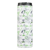 Groene Golf iconen patroon Thermosbeker (Achterkant)