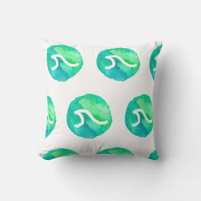 Groene Golf Ontwerp Kussen (Voorkant)