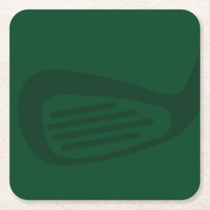 Groene Golf Papier Coasters Vierkante Kartonnen Onderzetter