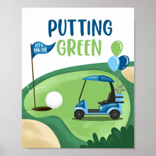 Groene Golf Par-T-shirt Boy Birthday Sign Poster