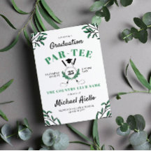 Groene golf thema afstudeerfeest