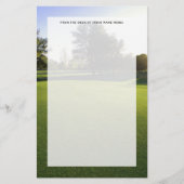 Groene Golfcursus in Dawn Briefpapier (Voorkant)