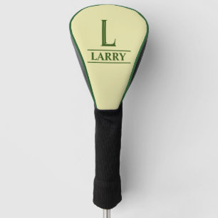 Groene golfhoes met monogram golfheadcover