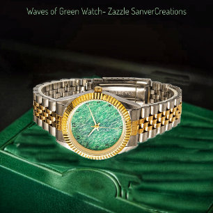 Groene golven horloge