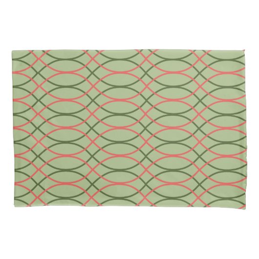 Groene golven kussensloop (Voorkant)