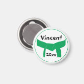 Groene gordel voor krijgskunst magneet (Voorkant / Achterkant)