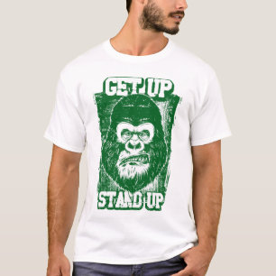 Groene gorilla illustratie sta op t-shirt
