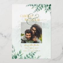 Groene Goud Folie QR CODE FOTO Huwelijk Bewaar Dat
