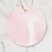 Groene goud roze eucalyptus bruidsdouche bedankjes labels (Achterkant)