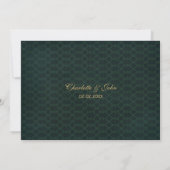 groene goud Snowflakes Winter behalve datum Save The Date (Achterkant)