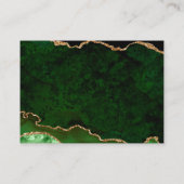 Groene goudbruine bruinbruidjes informatiekaartje (Achterkant)