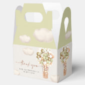 Groene gouden Beren Ballons Favor Box Bedankdoosjes (Geopend)