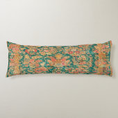 Groene gouden bloem Perzische Turkse kilim Lichaamskussen (Voorkant)