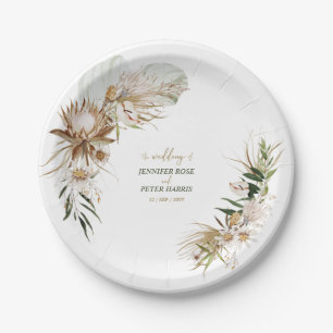 Groene & Gouden Boho Botanische Herfst / Winter Hu Papieren Bordje