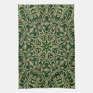 Groene Gouden Decorative Kookkeukenhanddoek voor d Theedoek