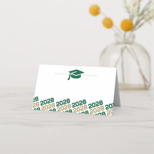 Groene & Gouden Graduatie GLB die Etiket, Voedsel  (Achterkant)