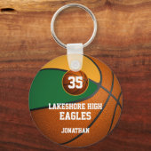 Groene gouden jongens, basketbalteamgeest sleutelhanger (Voorkant)