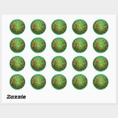 Groene Gouden Keltische Damast Enveloppe Zegel (Vel)