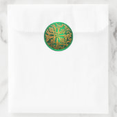 Groene Gouden Keltische Damast Enveloppe Zegel (Tas)
