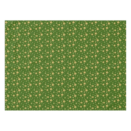 Groene gouden kerststerren Elegant Bright Tafelkleed (Voorkant (Horizontaal))